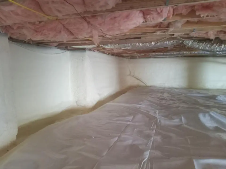 Crawl space encapsulation with closed-cell spray foam for Attic Insulation in Los Angeles